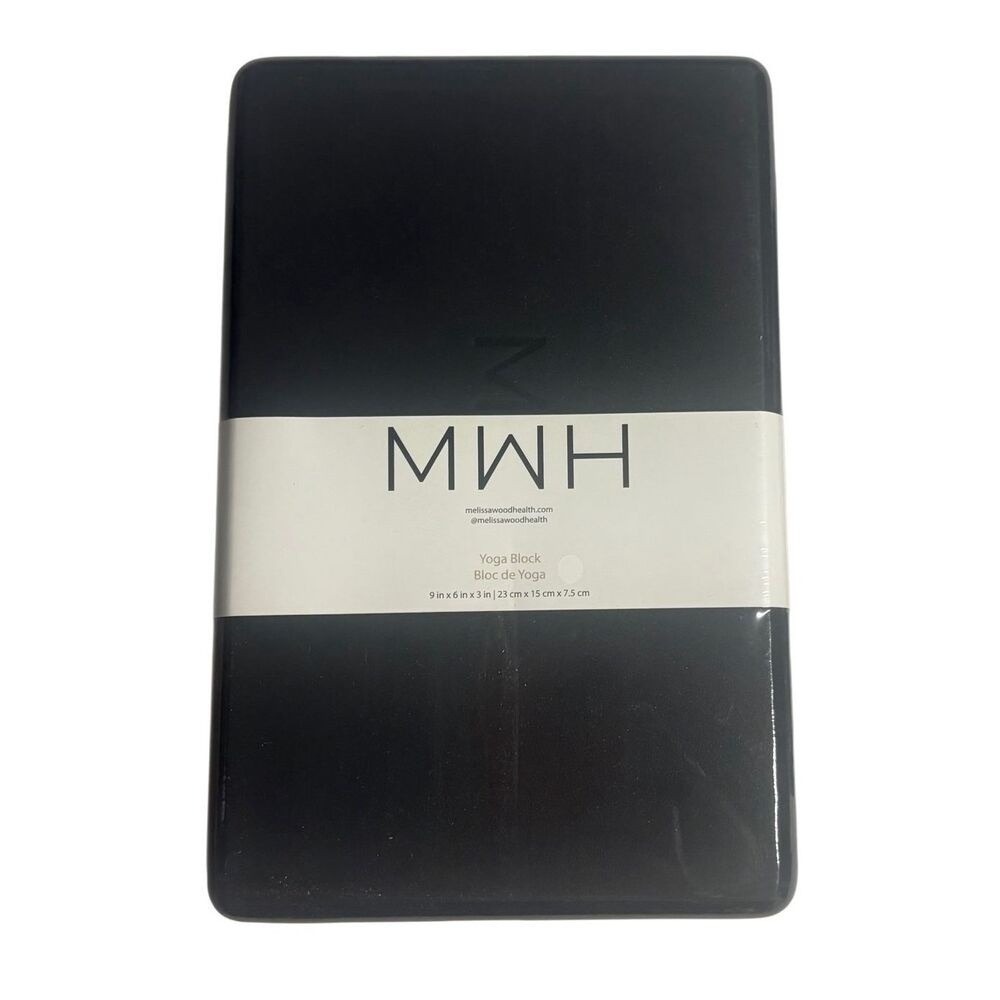 MWH Yoga Block Black NEW Melissa Wood Health Fitness Healthy Namaste Athletic
